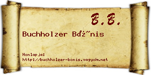 Buchholzer Bónis névjegykártya